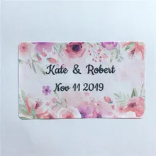 100 штук на заказ свадебные этикетки прямоугольные клейкие наклейки персонализированные имя и подарок на свидание коробка