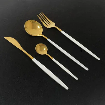 

16Pcs Cutlery Set Dinner Knife Fork Spoon Dinnerware Set 304 Stainless Steel Flatware Mirror Silverware Tableware Hotel Home Use
