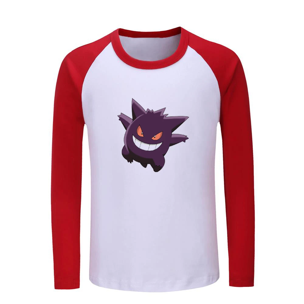 Милый мультяшный Покемон Togepi Gengar/Детские футболки с рисунком детские футболки с рисунком топы для мальчиков и девочек с длинными рукавами, рождественский подарок - Цвет: JeKCR949C