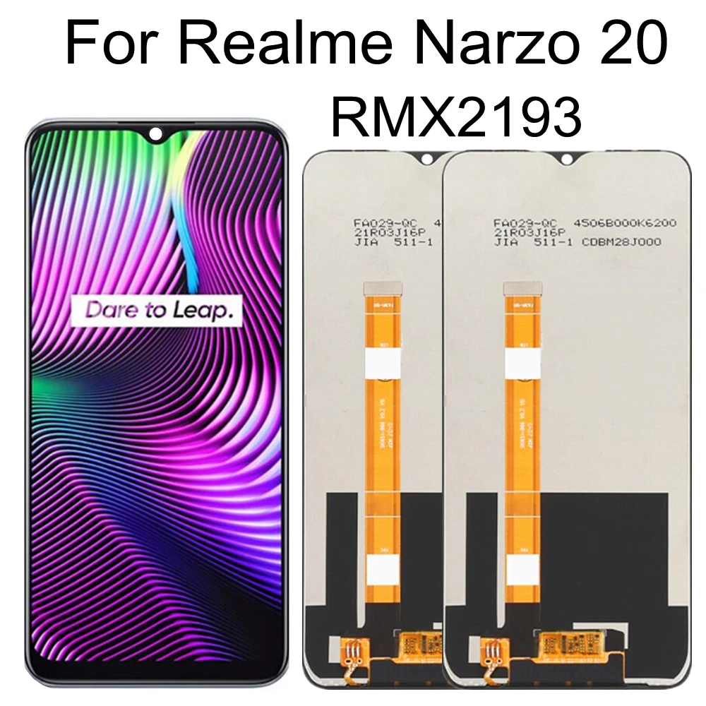 

6.50" For OPPO Realme Narzo 20 RMX2193 LCD Display Touch Screen Digitizer Assembly Replacement For phone Helio G85