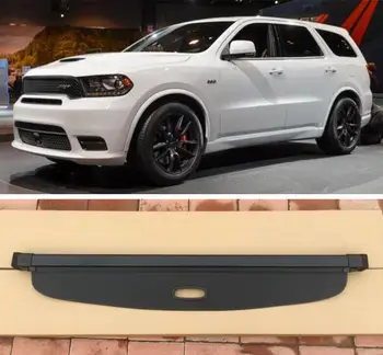 

Rear Trunk Security Screen Privacy Shield Cargo Cover For Dodge Durango 2017 2018 2019 2020 2021 (Black/Beige)