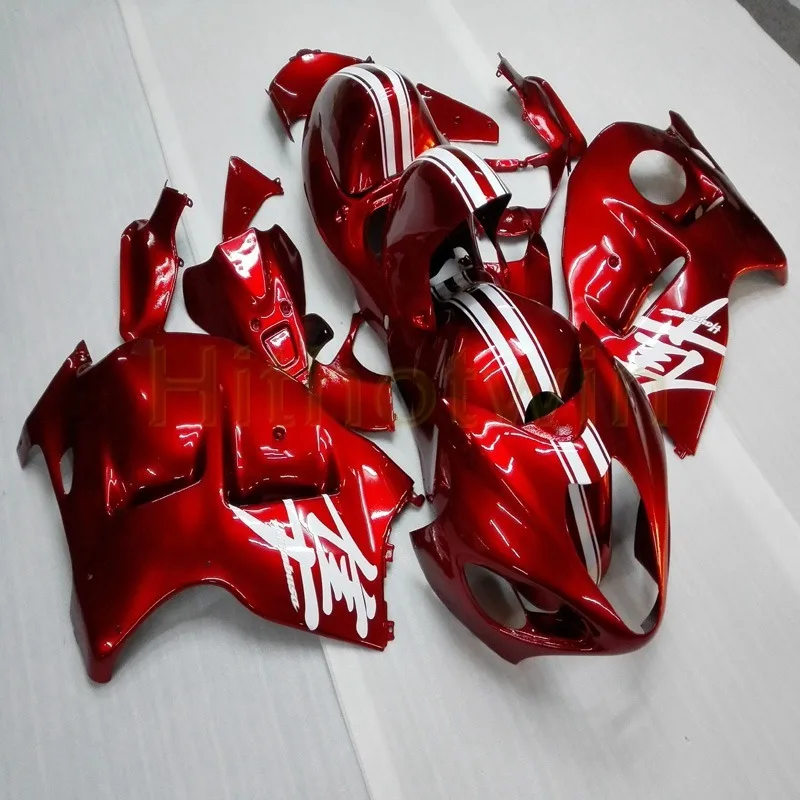 Пользовательские ABS Пластик Обтекатели для Suzuki GSX-R1300 1997-2007 год GSXR1300 97 98 99 00 01 02 03 04 05 06 07 фиолетовый+ зеленый пламя - Цвет: D