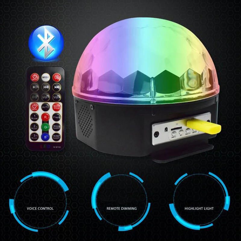 Proyector estroboscópico de luces LED RGB para fiestas, de iluminación para DJ, de cumpleaños, coche, Club, Bar, Karaoke, activada por sonido - AliExpress Luces e iluminación