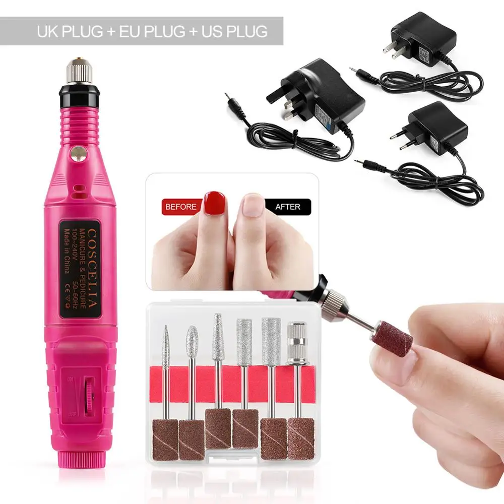 COSCELIA Nail Set УФ светодиодная лампа сушилка с набором лака для ногтей Гель умывания