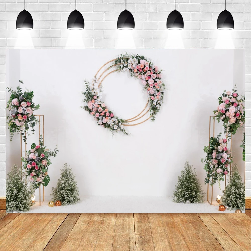 

Yeele Weeding Flowers Backdrop Photocall Birthday Portrait Party Decor Photography Background Photographic For Baby Photo Studio