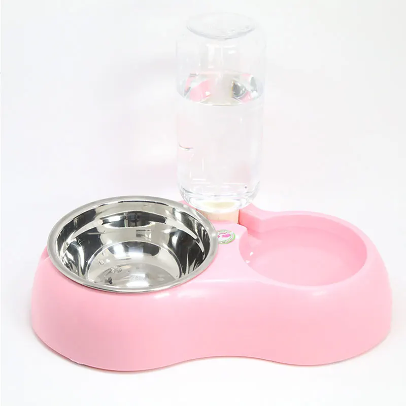Personalized Portable Pet Products PP Plastic And Stainless Steel Pet Bowl Dog Food Bowl Dog Stuff Dog Water Bottle Cat Bowl