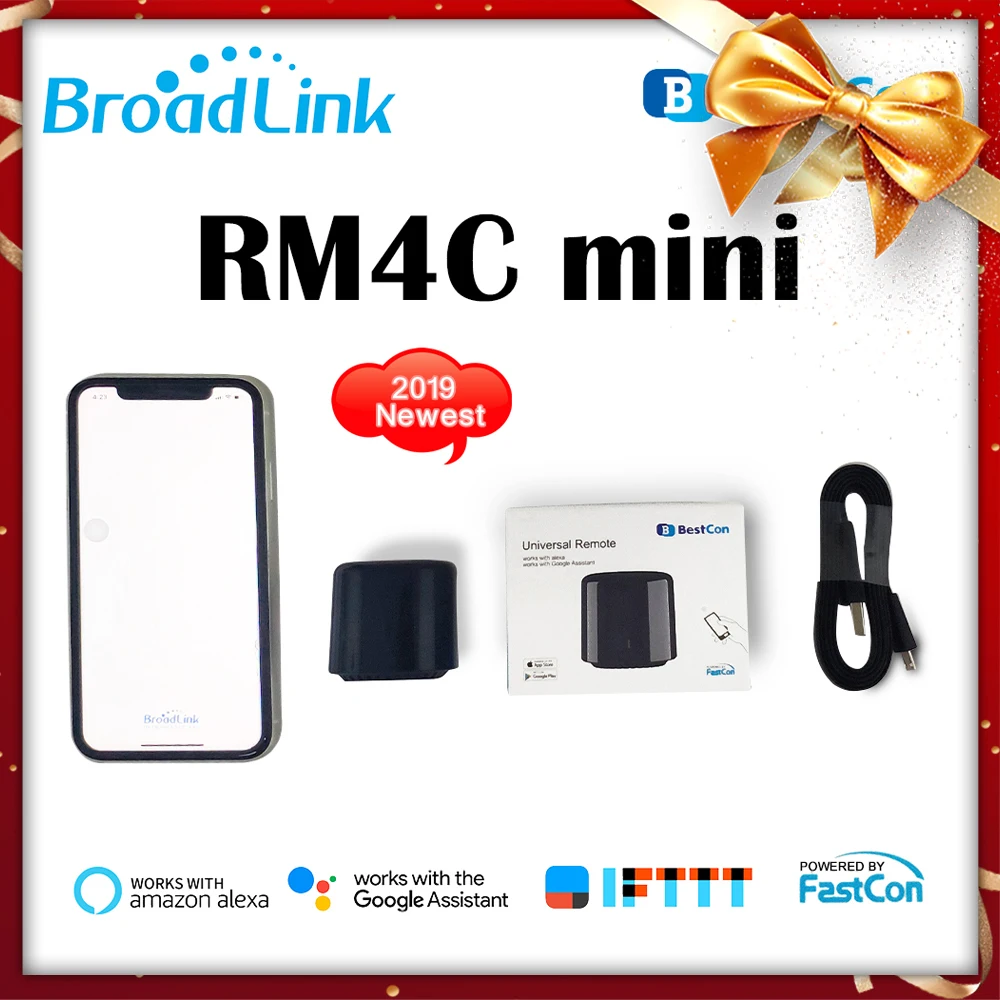 Пульт дистанционного управления Broadlink RM4C Pro + Mini 4G WiFi IR RF работает с Alexa Google Home
