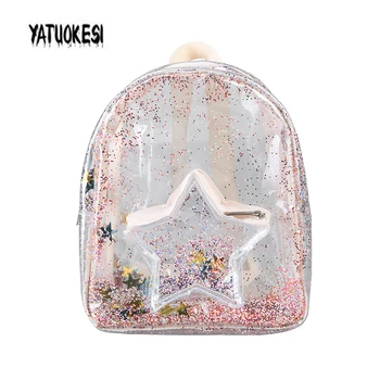 

Backpack Women 2020 New PVC Mini Clear Backpack For Women Shoulder Bag Candy Colorful Travel Transparent Waterproof Backpack