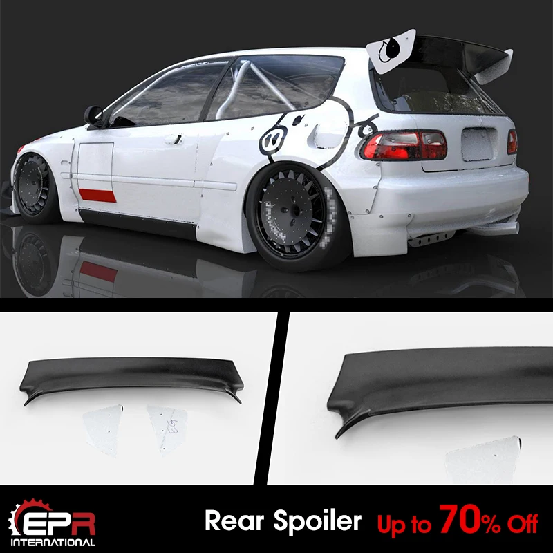 For Eg Civic Hatch Back Frp Fiber Glass Rb Style Full Wide Body Kit