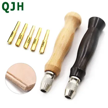 

Leather Edge Ebony Handle Creaser Leathercraft Marking Edge Decorate Surface Line Stainless Steel Sheet Line Tool Slot Press Lin