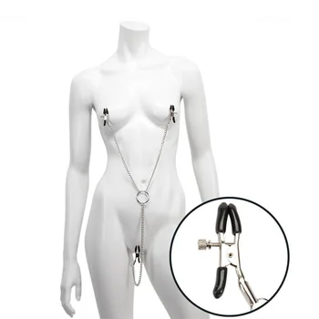 Women Metal Nipple Clamps Fetish Erect Boob Clit Enlarged Clitoris Pincher Bondage Breast Clit Clamps Bdsm Restraint Adult Games 2
