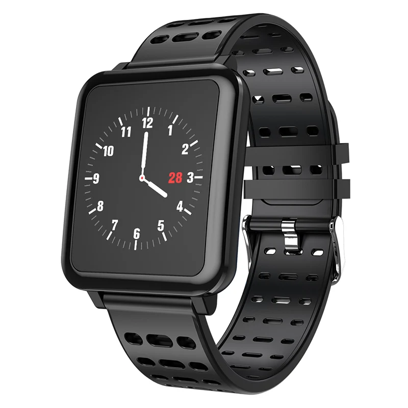 MKSQ8-Black MKS Smartwatch IP67 водонепроницаемые носимые устройства Bluetooth Шагомер монитор сердечного ритма цветной дисплей умные часы для Android/IOS - Цвет: MKSQ8-Black