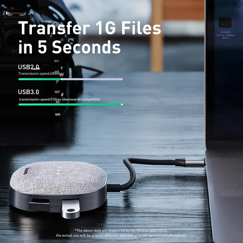 USB концентратор Baseus с портами Type C и HDMI RJ45 3 0|USB-хабы| |