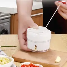 Garlic Vegetable Grinder Chopper Kitchen Tool Crusher Press for Meat Nuts Pepper Onion Multi function Manual Food Processor penghui multi function household manual food processor meat grinder white orange