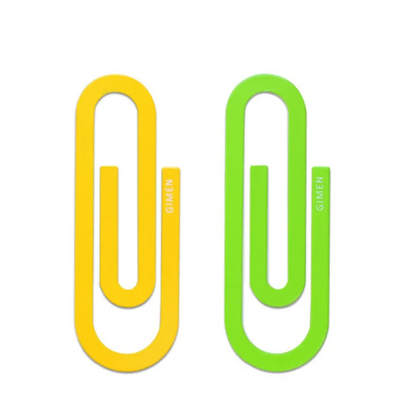 2PCS Colored Giant Paper Clip Metal Bookmarks Paperclip Goud Classified Clips Student Stationery Office Book Accessories