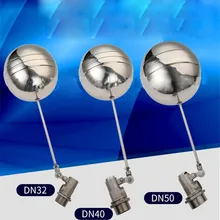 Большой DN32 DN40 DN50 поток плавающий по воде шар клапан холодной и горячей воды регулятор уровня воды нержавеющая сталь 304 плавающий