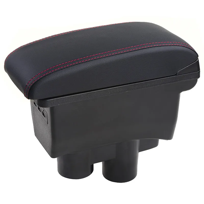 black red line Для Citroen C-Elysee peugeot 301 подлокотник коробка центральный магазин содержимое коробка для хранения - Название цвета: black red line