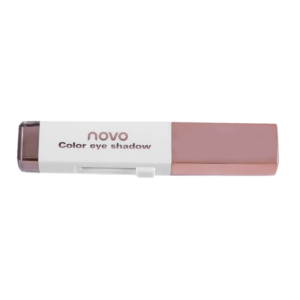 HOT Portable Size NOVO Eyeshadow Stick Double Color Stereo Velvet Shimmer Earth Color Eye Shadow Cream Pen Eyeshadow Stick