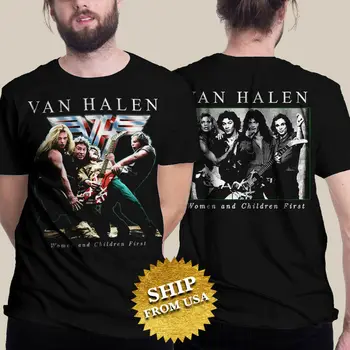 

Rare Van Halen T-shirt Women and Children First Tee Unisex Black Size S - 3XL