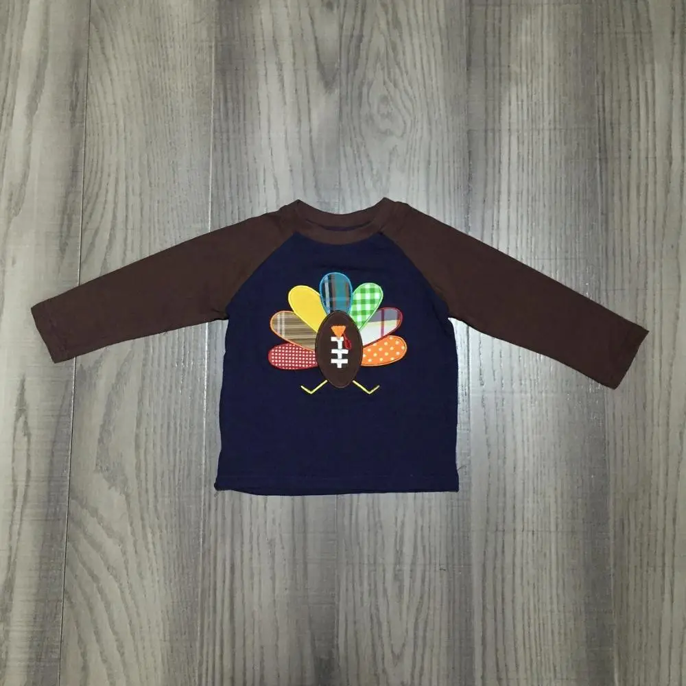 Одежда для маленьких детей рубашки для мальчиков на День Благодарения топ с индюшкой для мальчиков