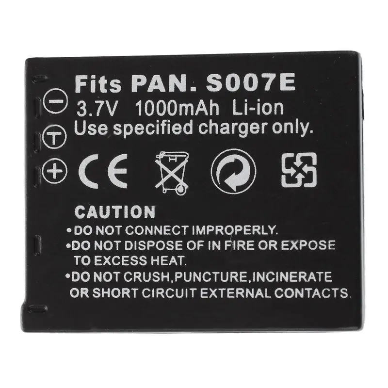 FFYY-Батарея+ зарядное устройство для цифрового фотоаппарата Panasonic Lumix CGA-S007E DMC-TZ5 DMC-TZ4 DMC-TZ3 TZ2 UK