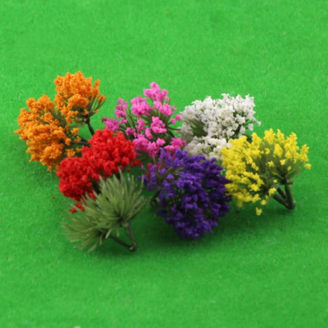 Flowers model thorn ball toy sand table simulation train garden layout diy landscape stereo model 2