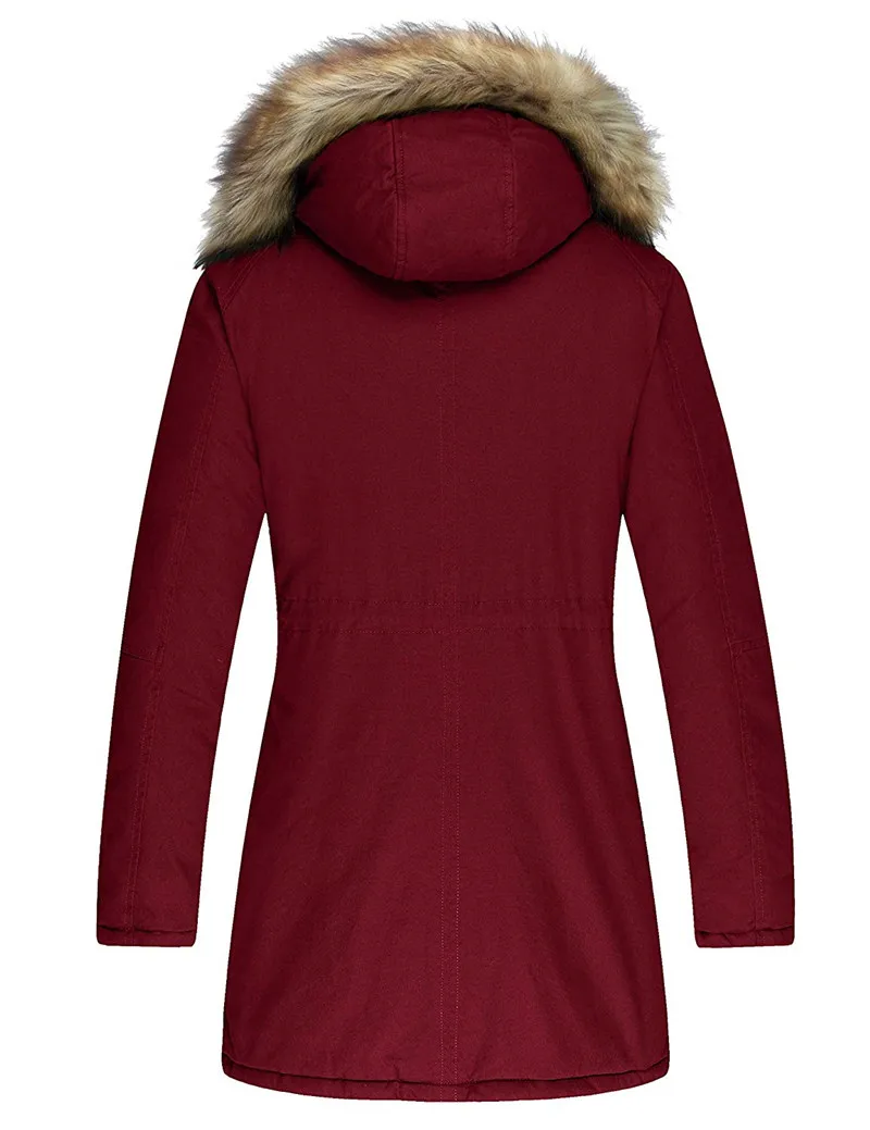 Kopen Vrouwen Winter Jas Fleece Katoen Militaire Parka Bont Capuchon