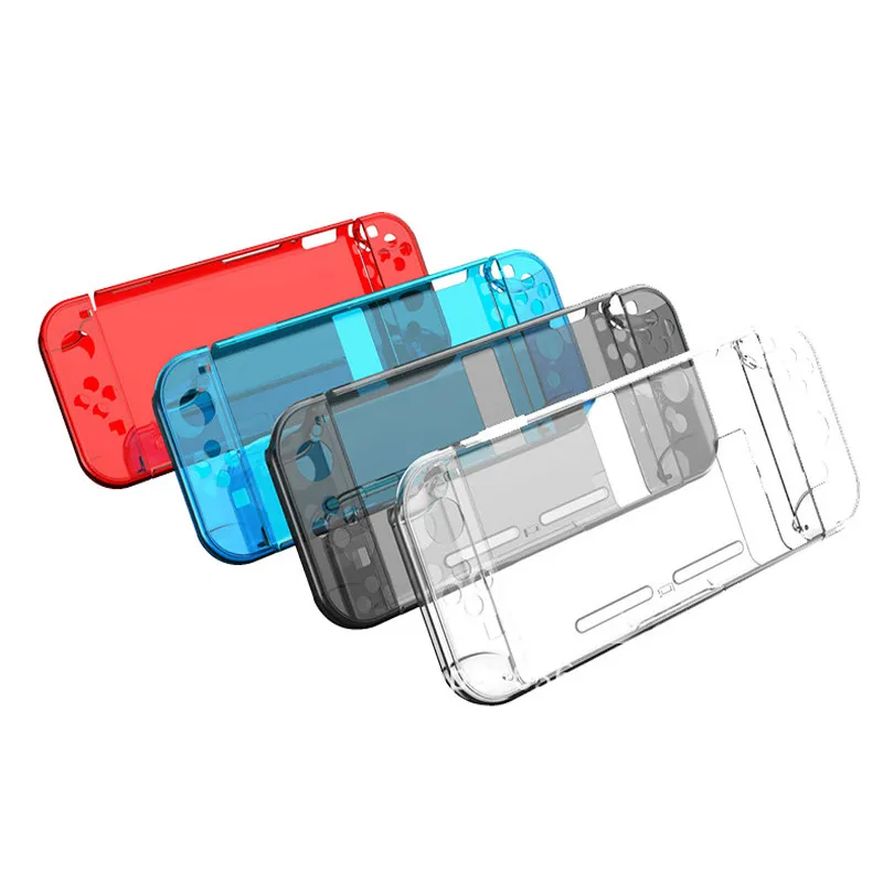 Red crystal shell Аксессуары для переключателей nyd Ультратонкий Прозрачный Жесткий ПК прозрачный Dockable чехол Защитный чехол для Nintendo doswitch NS NX задняя крышка - Цвет: Red crystal shell