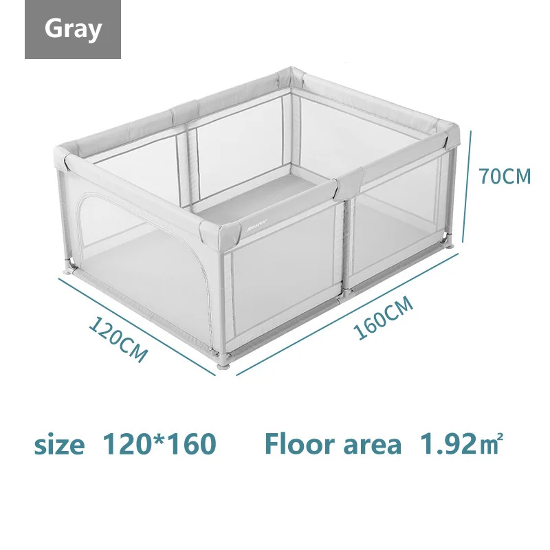 120 plus 160 gray Детский игровой забор для помещений, коврик для ползания, защитный забор, безопасная домашняя игрушка для малышей, игровая площадка - Цвет: 120 plus 160 gray