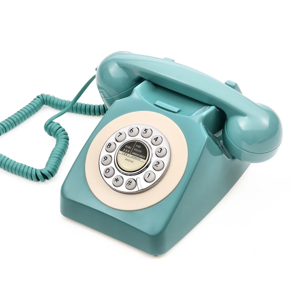Antique Telephone, Corded Digital Vintage Telephone Classic European Retro Landline Telephone Decorative Home Office Phone Set