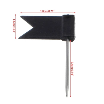 

100 Pieces Mixed Color Flag Push Pins Nail Thumb Tack Map Drawing Pin Stationery