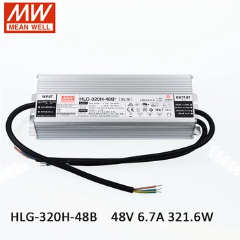 

MEAN WELL HLG-320H-48B 48V Dimmable LED driver 110V/220V AC to 48V DC 6.7A 320W waterproof IP67 LED Power Supply Dimming SMPS