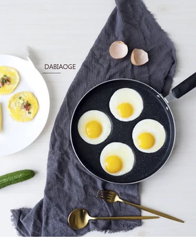 

Omelet Pan For Eggs Ham PanCake Maker Frying Pans Creative Non-stick No Oil-smoke Breakfast Grill Pan Cooking Pot BBQ Four-hole