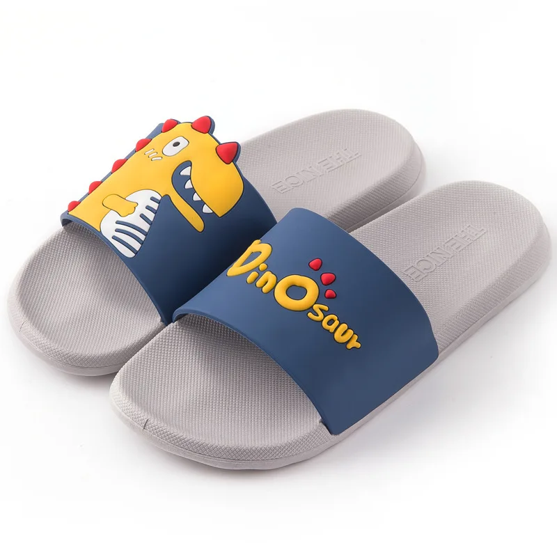 Women Summer Slippers Cartoon Dinosaur Lovely Slide NonSlip Bathroom Indoor Home Flip Flops Women Men Sandals Female Beach Shoe