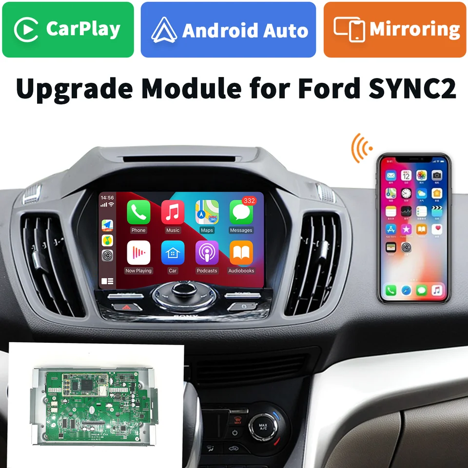 VISKOO Apple CarPlay Android Auto Upgrade Module for Ford SYNC2