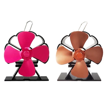 

4 Blade Stove Fan - Quiet, Heat Powered Wood/Log Burner Fan - Eco Friendly Heat Circulation for Fireplaces