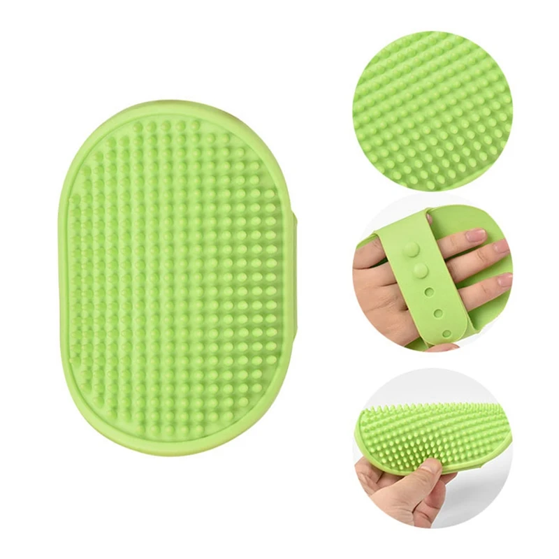 Pet Grooming Silicone Brush Cat Gentle Deshedding Massage Comb For Loose Hair Removal