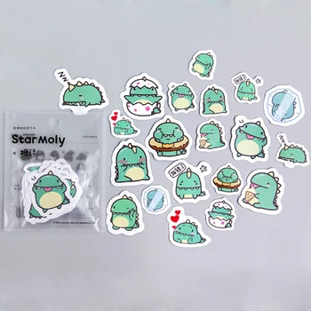 

40 pcs/pack Little Green Dragon from Star Moly Decorative Stickers Adhesive Stickers Scrapbooking DIY Decoration Diary Stickers