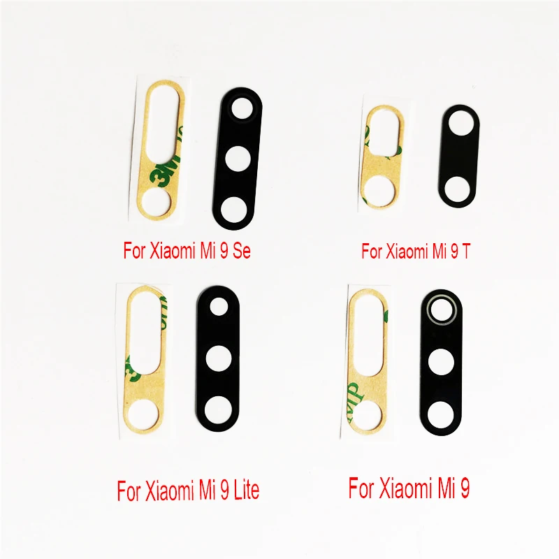 2 pcs/lot Rear camera glass For Xiaomi Mi 9 Mi9 Se lite 9T Back Camera Glass Lens Cover With Adhesive Sticker Replacement | Мобильные