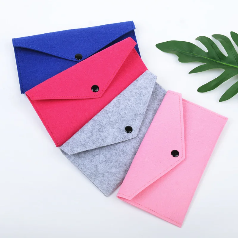 Однотонный кошелек с кошкой для женщин и девушек маленький квадратный фетровый