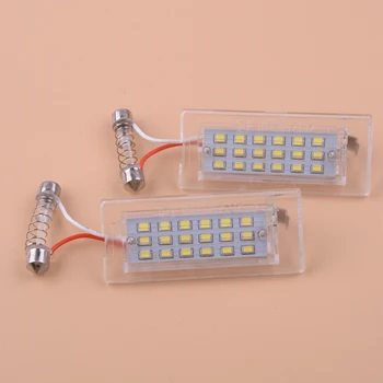 

1Pair 7.3 x 3.1 cm Clear LED License Plate Number Light Lamp Plastic Fit For BMW X5 E53 X3 E83 2003 2004 2005 2006