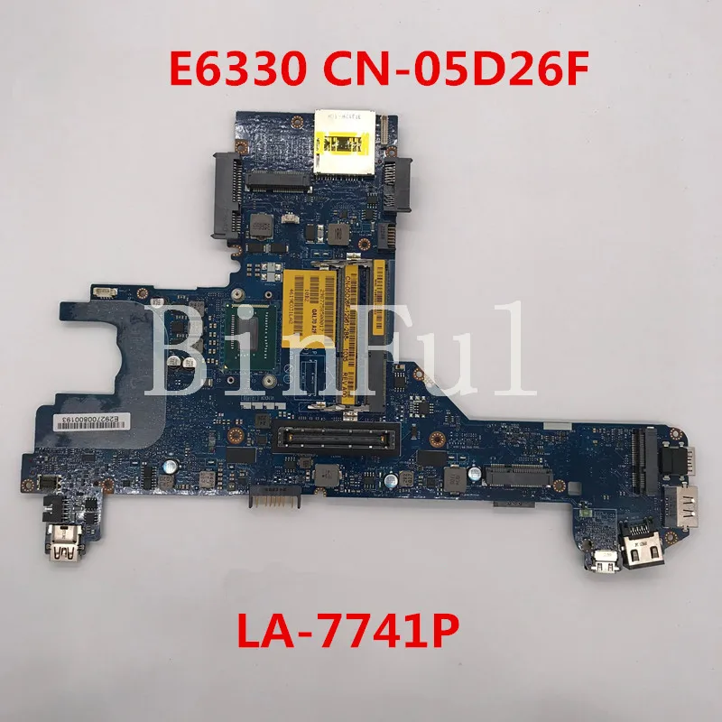 Для Latitude E6330 Материнская плата ноутбука CN-05D26F 05D26F 5D26F QAL70 LA-7741P с SR0N2 I3-3110M Процессор QM77 DDR3 полностью протестирована