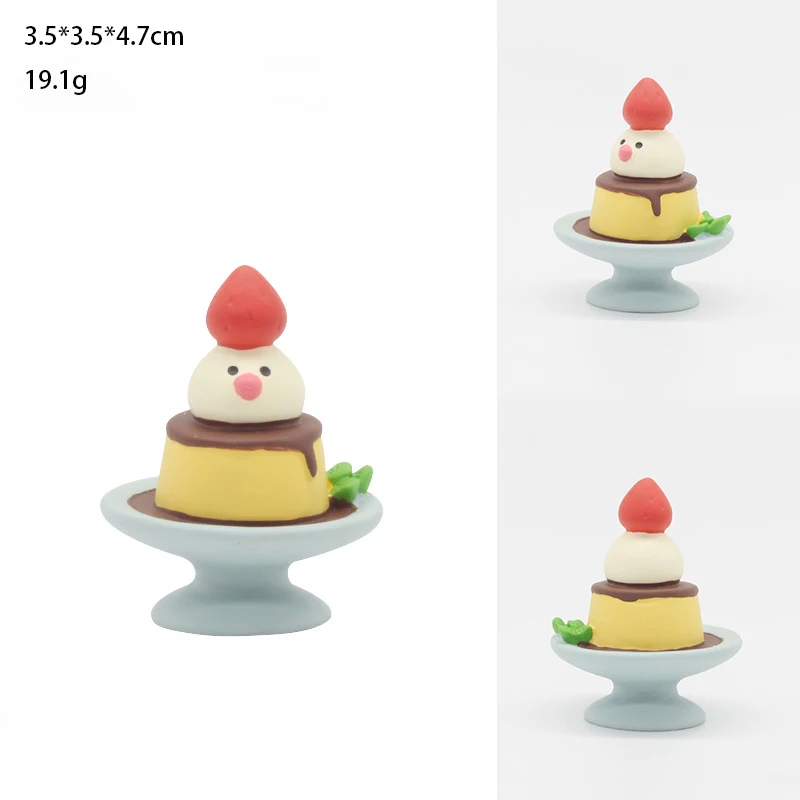 Japanese Fruit Cute Kawaii Cat Dharma Animal Ornaments Feng Shui Creative Gift Miniature Decoration Home Decoration Accessories