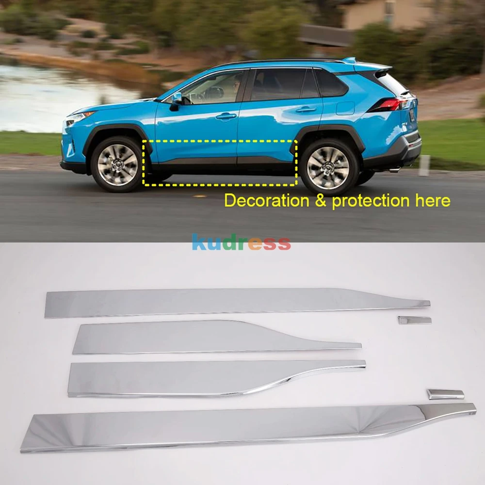 Для Toyota RAV4 для Toyota Previa RAV 4 хром углеродного волокна автомобильный боковой двери кузова крышка литье триммер газа автомобиля внешние аксессуары