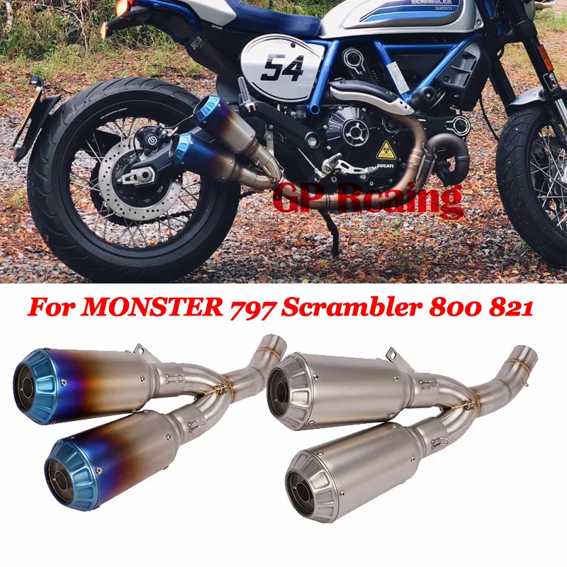 US $28.58 For SCRAMBLER 800 821 ICON URBAN ENDURO FULL THROTTLE CLASSIC Monster 797 Motorcycle Muffler Exhaust Connect Tube Moto Modified