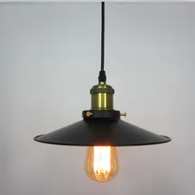 Рекомендуемый Ретро потолочный светильник Промышленный стиль люстра в виде НЛО одноголовый бар светильник для рабочего места зонтик креативное освещение