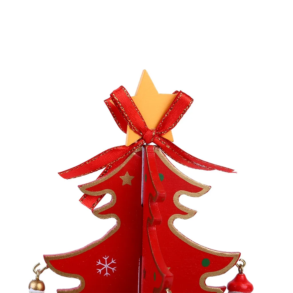 Merry-go-круглые музыкальные шкатулки украшения подарки Деревянная Рождественская елка игрушка подарок Рождественская музыкальная шкатулка игрушка Декор
