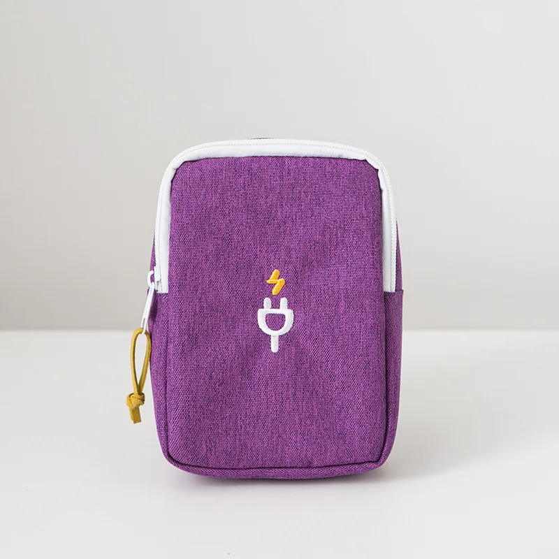 Purple Женская и мужская Портативная Цифровая Сумка, органайзер для линий передачи данных, косметичка для путешествий, косметичка, аксессуары, товары для товаров - Цвет: Purple