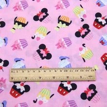 50*145 см карамельные Животные Печатные Полиэстер Хлопок Ткань для DIY ручной работы Домашний текстиль швейная одежда, 1Yc8762