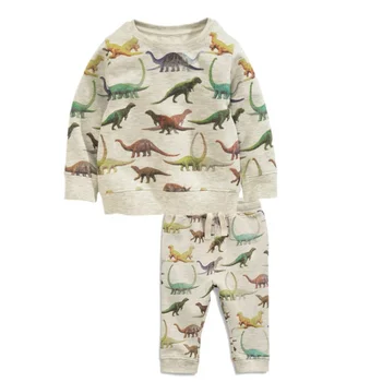 

Little maven children's sets 2020 new spring boys Cotton brand long sleeve dinosaur print t shirt + pants